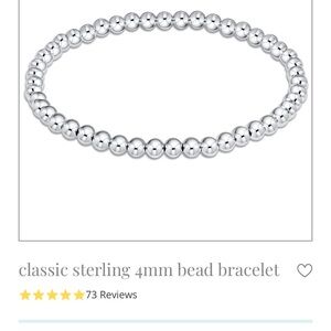 Ensuring Waterproof Sterling 4mm Bead Bracelet - Silver